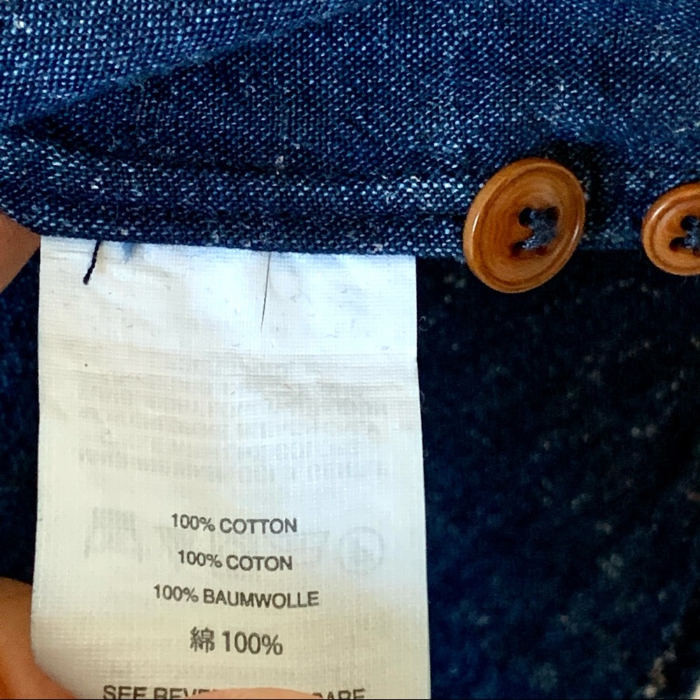 Gap Cotton Windowpane Pattern Button Downsz L - image 8